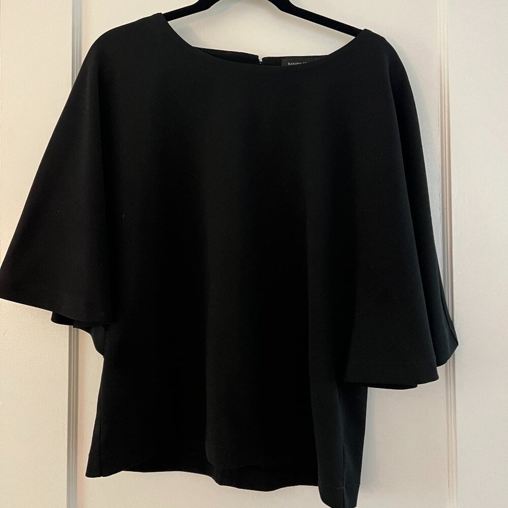 Banana Republic Black Flared Sleeve Top | Size M
